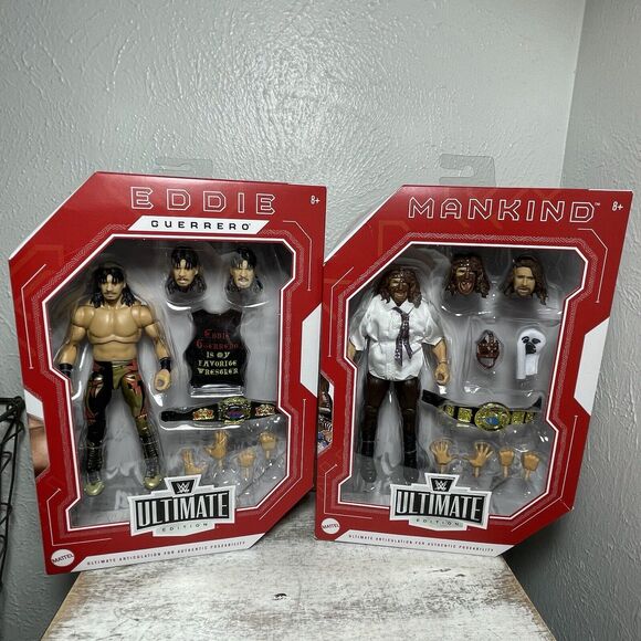 2 x WWE Mattel ULTIMATE EDITION Monday Night War Eddie Guerrero & Mankind Figure - Picture 1 of 16